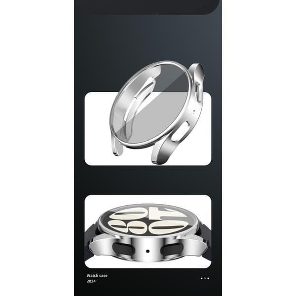 TPU Shell Case til Samsung Galaxy Watch7 44mm fuld dækning Transparent