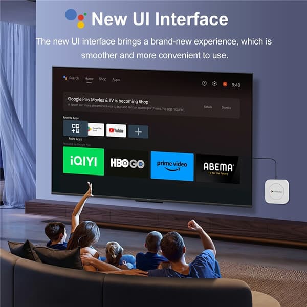 H96 MAX M1 Plus 8K Android TV-boks 4+32GB WiFi6 BT5.4 Taleassistent Mediaspiller White