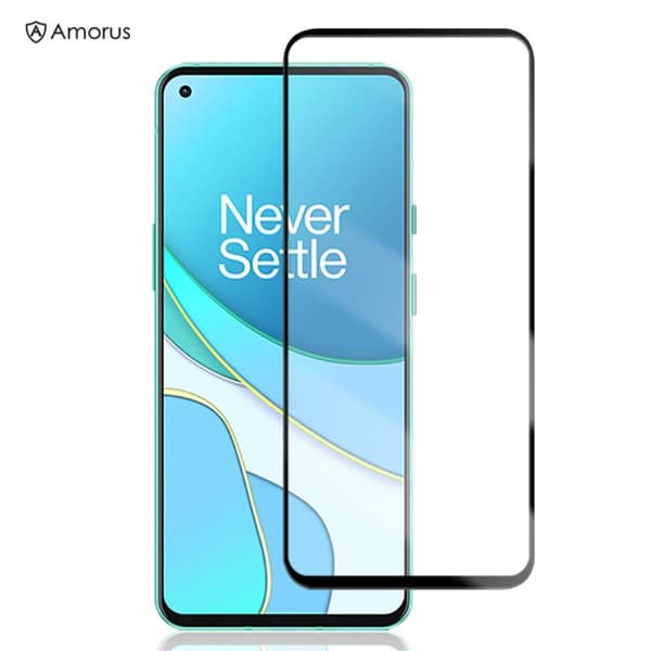 AMORUS OnePlus 8T Härdat glas - Svart Transparent