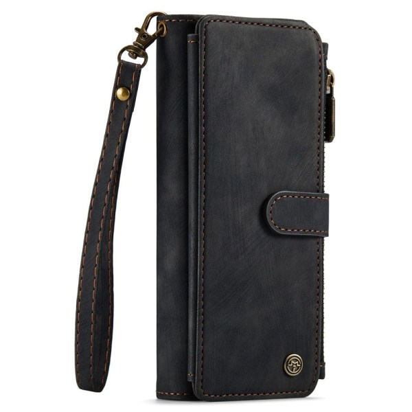 Samsung Galaxy Z Fold 4 CASEME Retro läder plånboksfodral Svart Svart