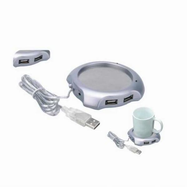 Kaffe/te 4 porte USB-hub Silver c99b | Silver | Fyndiq