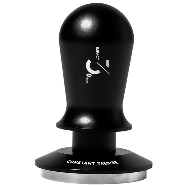Kaffestamper Espresso Distribution Tool Tryckfjäderbelastad Stamper - 51mm Svart