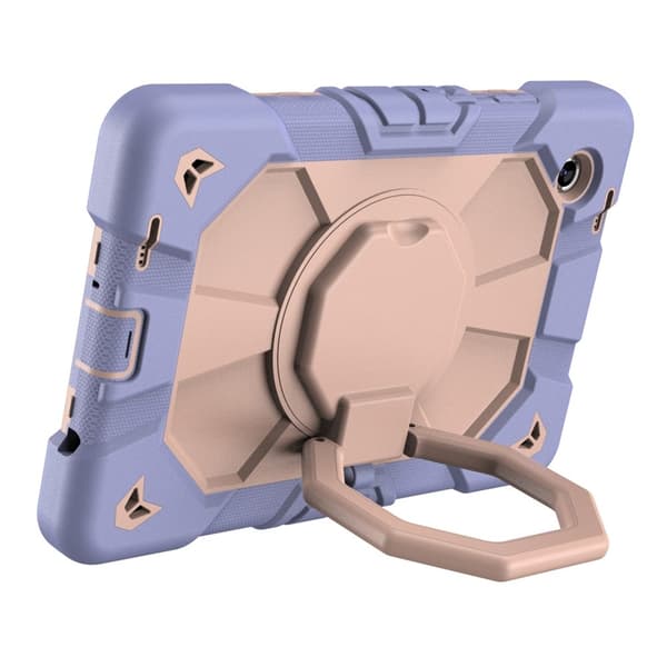 Till Samsung Galaxy Tab A11+ Heavy Duty Armor skal Purple + Pink multifärg