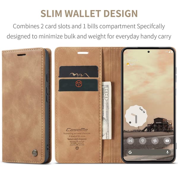 CASEME For Google Pixel 10A Etui med Stativ Brown