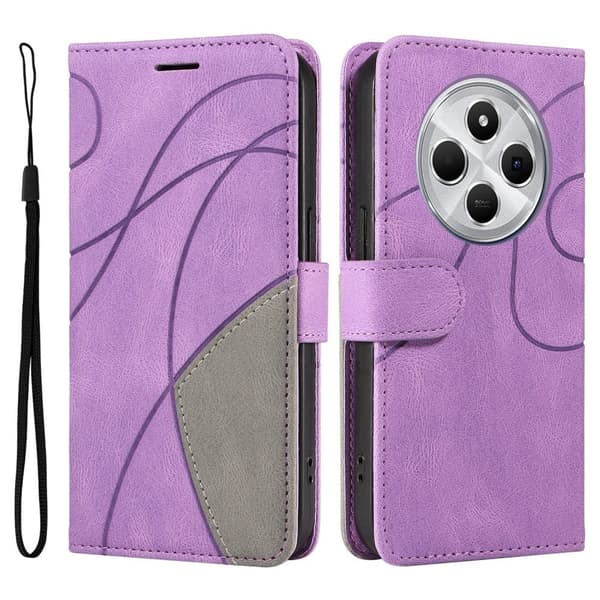 Til Xiaomi Redmi 14C KT - serie - 1 dobbeltfarve tegnebog Purple