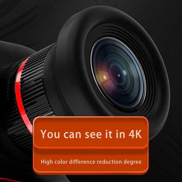 D6PRO 2,4" Dual Lens Digital Zoom -kamera 4K-videotallennin + 32GB TF-kortti Black
