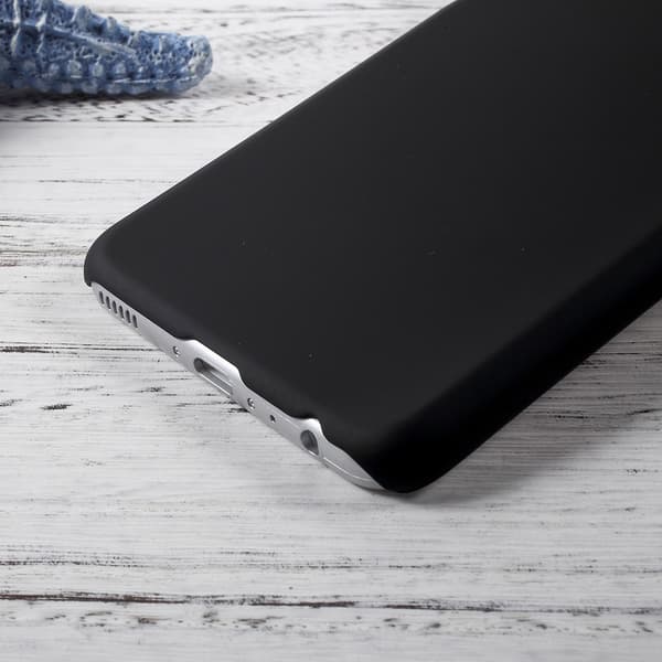 Huawei P10, Deksel Plastdeksel Gummiert - Svart Black