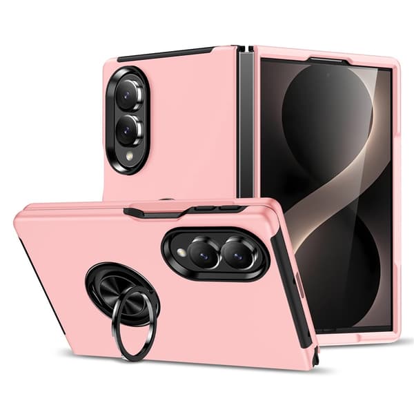 Hybridtelefonfodral med ringhållare till Samsung Galaxy Z Fold8 Rosa