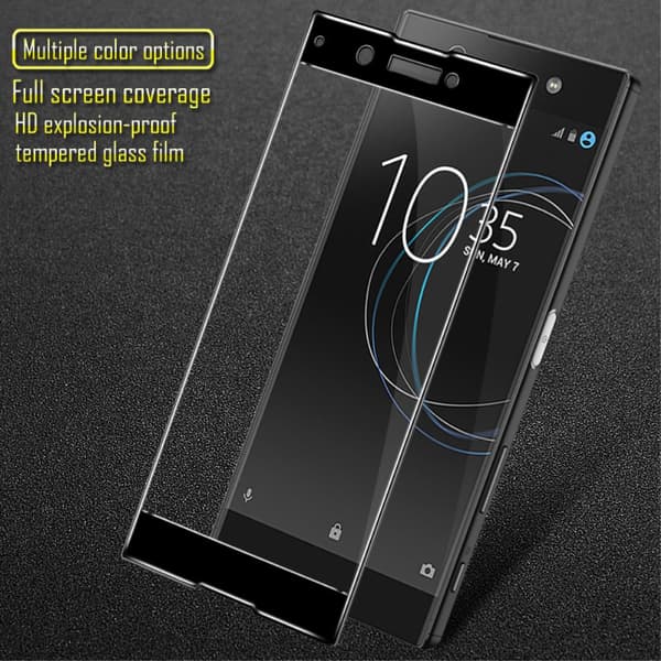 IMAK Helhetlig Hærdet Glass Sony Xperia XA1 - Sort Transparent