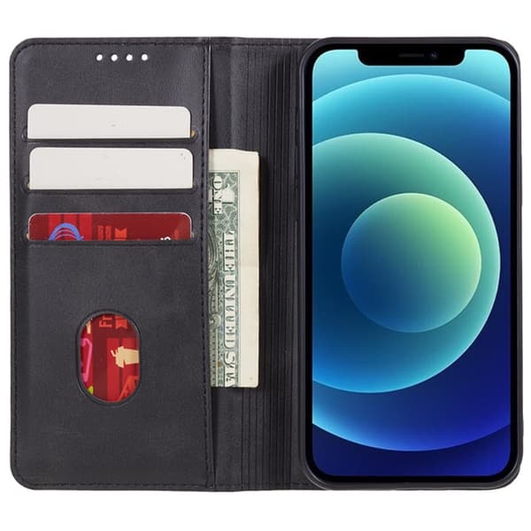 Lommebokstativ Telefondeksel til iPhone 15 Plus - Svart Black