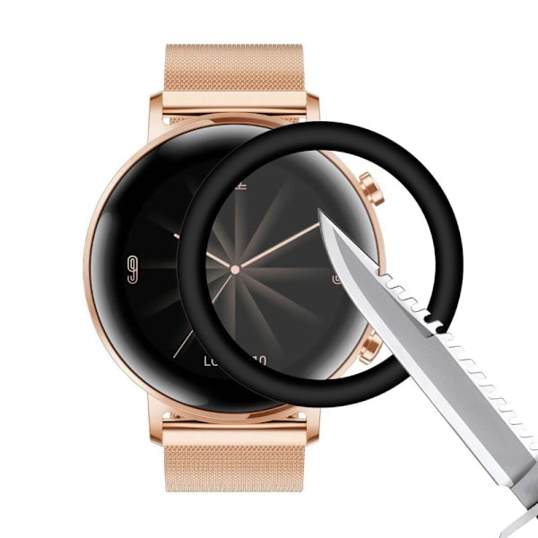 Huawei Watch GT2 42mm HAT PRINCE 3D PC Edge + PMMA hærdet glas Transparent
