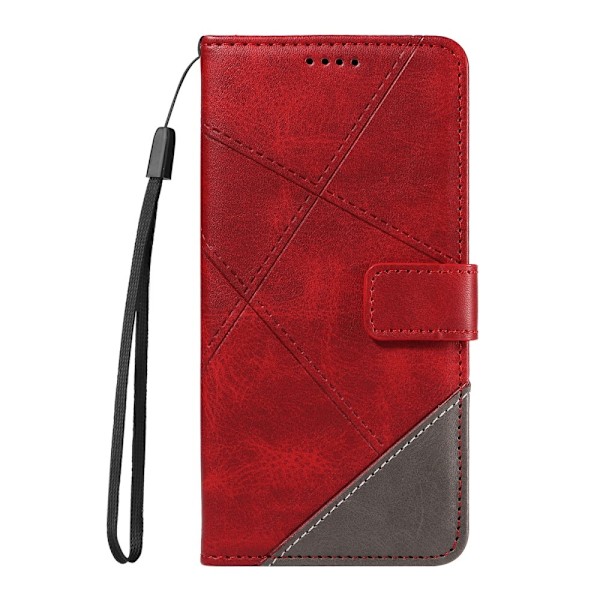 Lommebokdeksel til iPhone 16e – Geometrisk Linje Red