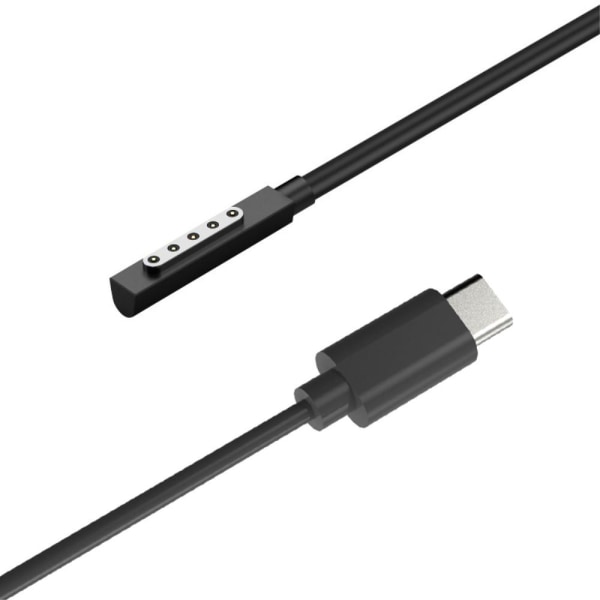 65 W: n pikalatauskaapeli Microsoft Surface RT Pro 1 2 Type-C: lle Black