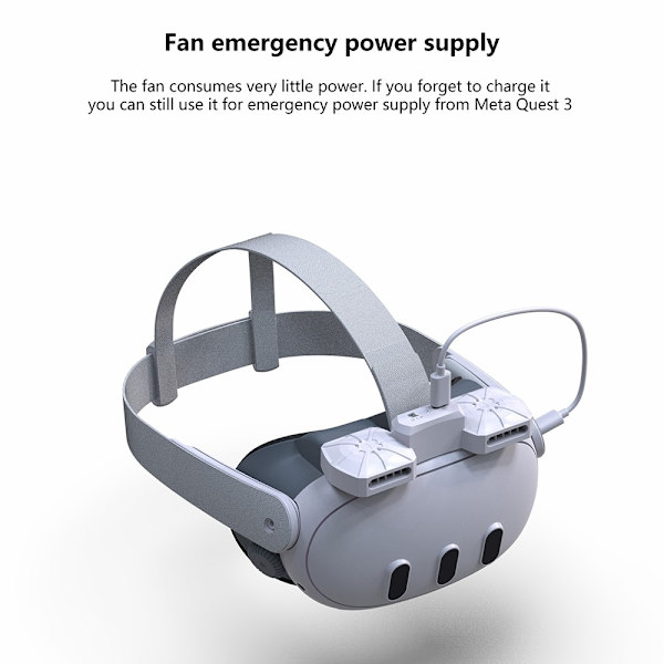 Meta Quest 3 FIIT VR X3 Air Circulation Fan Face Pehmuste Black