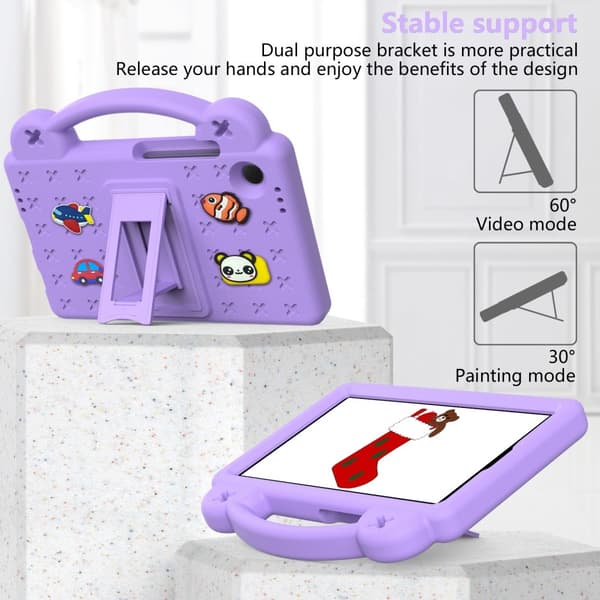 Til Samsung Galaxy Tab A9 EVA Foam Stativdeksel - Lilla Purple