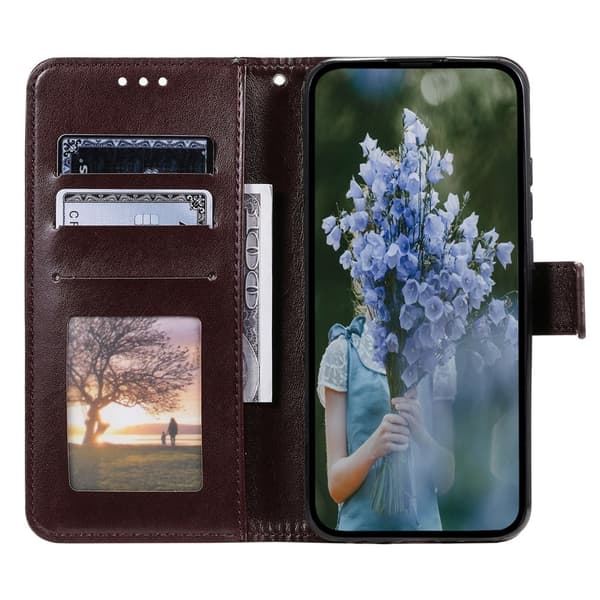 Til Samsung Galaxy A17 / A26 Stand Cover Totem Tegnebogsetui Brown