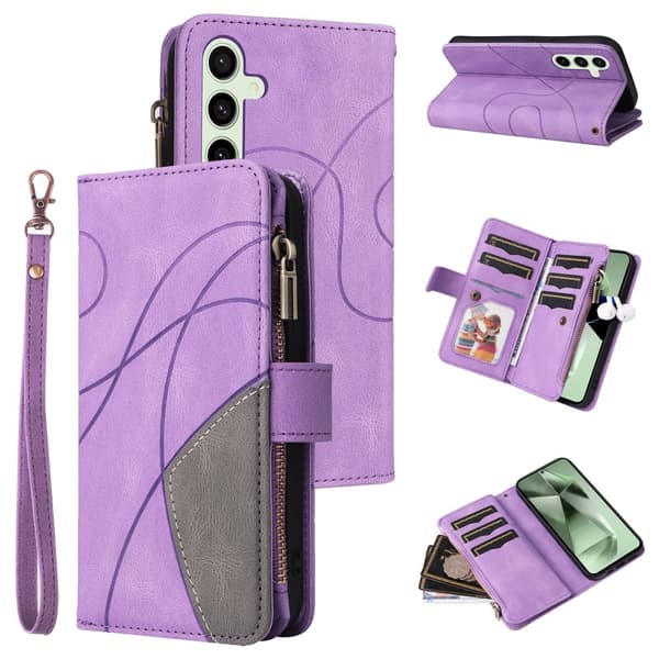 KT multifunktions - serie - 5 til Samsung Galaxy S24 FE telefonetui Purple
