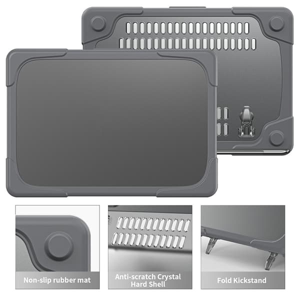 Laptopdeksel med Stativ for MacBook Neo 13 tommer (2026) Grey