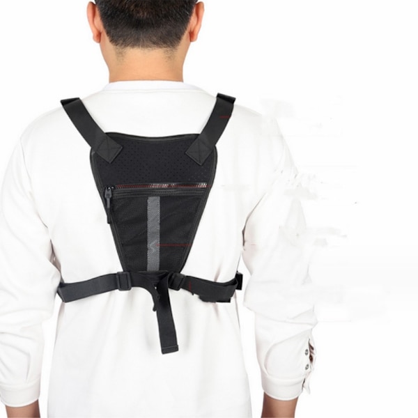 Tactical Vest Tactical Vest Chest Belly Bag 600D Stof Black