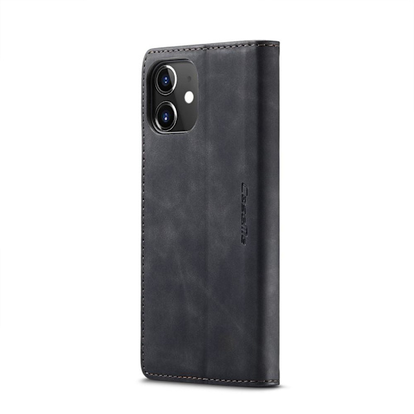 CASEME Retro lompakkokotelo iPhone 12 Pro/ 12: lle Black