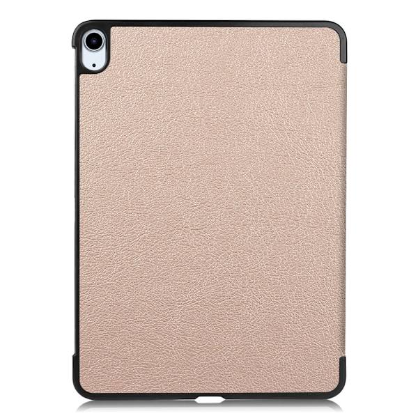 iPad Air 11 (2024) Kotelo Auto Herää / Nuku Kolminkertainen Taittojalusta Tabletin Suoja - Kulta Gold