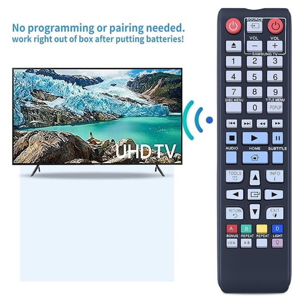 Fjernkontrollerstatning for AK59-00177A for Samsung Blu-ray DVD-spiller Black