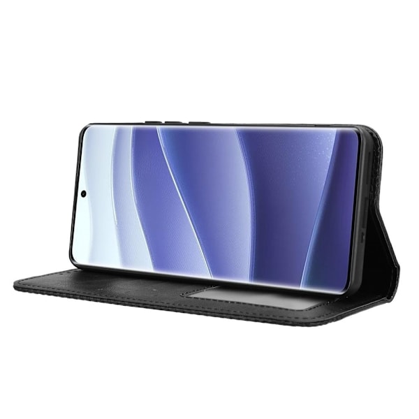 Vintage Lommebok-deksel til Xiaomi Redmi Note 14 Pro+ 5G - Svart Black