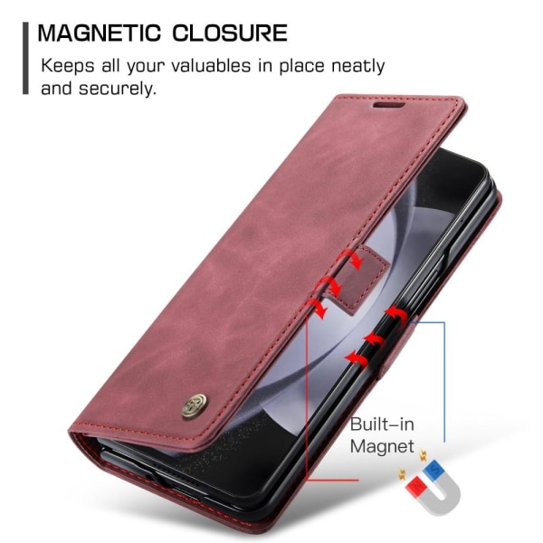 CASEME plånboksfodral Samsung Galaxy Z Fold 5 Röd