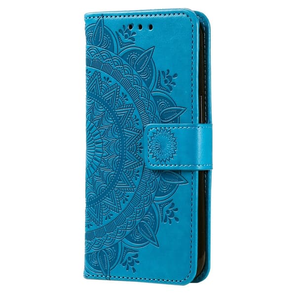 Til Xiaomi Redmi A5 4G / Poco C71 4G Stand Cover Totem Tegnebogsetui - Blå Blue