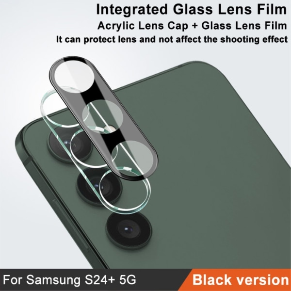 IMAK För Samsung Galaxy S24+ kamera linsskydd härdat glas linsfilm Black