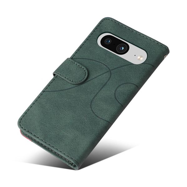 Til Google Pixel 8 KT-serie-1 dobbeltfarve etui - Grøn Green