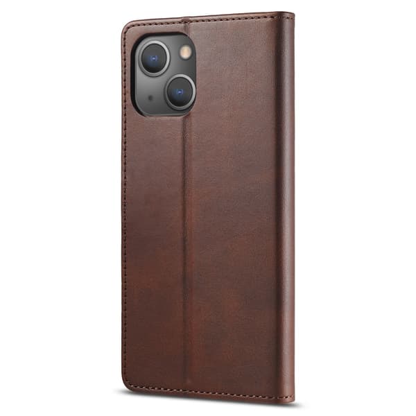 LC.IMEEKE Lommebokveske for iPhone 15 Dark brown