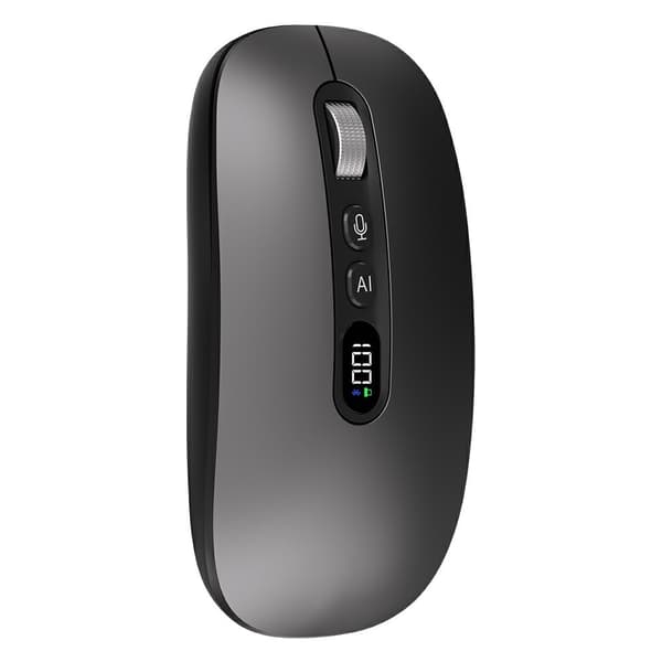 Computermus Trådløs mus AI Smart stemmemus 2.4G Bluetooth Triple Mode Lydløs computermus Black