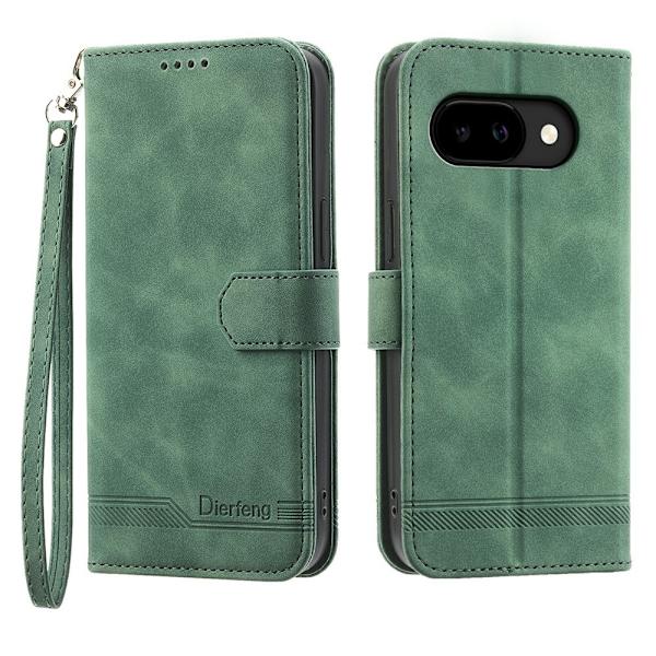 DIERFENG Til Google Pixel 10a Pungcover med Stander og Håndledsrem Green