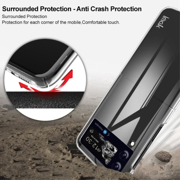 IMAK Air II Pro TPU-suojus Samsung Galaxy Z Flip3 5G:lle Transparent