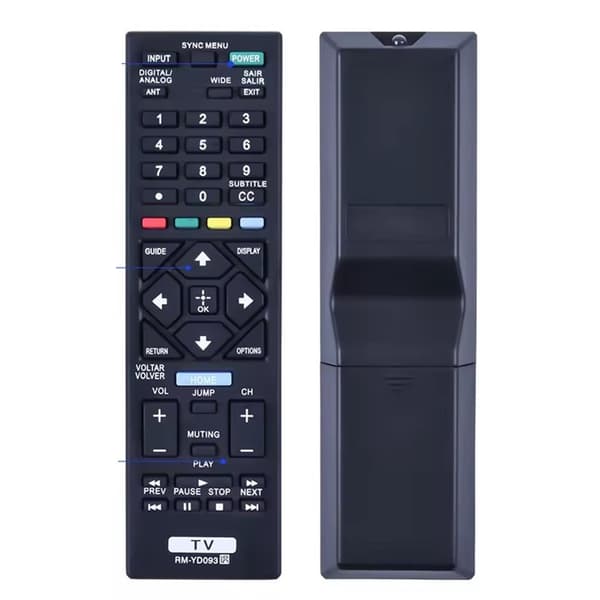 Fjärrkontroll Ersättning för RM-YD093 För Sony TV Svart