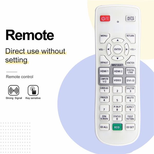 Fjernkontroll Erstatning N2QAYA000126 for Panasonic-projektor White