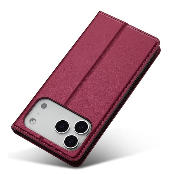 LC.IMEEKE Telefonpungcover med støtteben til iPhone 18 Pro / 17 Pro Red