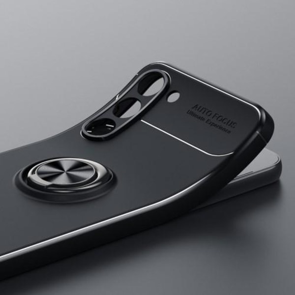 Finger Ring Kickstand TPU-etui for Samsung Galaxy S23 Black