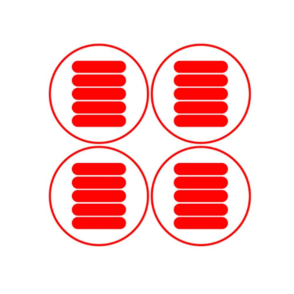 Sett med reflekterende klistremerker til Xiaomi M365 Red