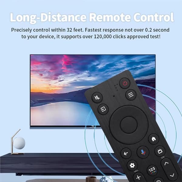 Fjernkontroll utskiftning for RC813A FMB8 for TCL TV stemmeaktivert Black