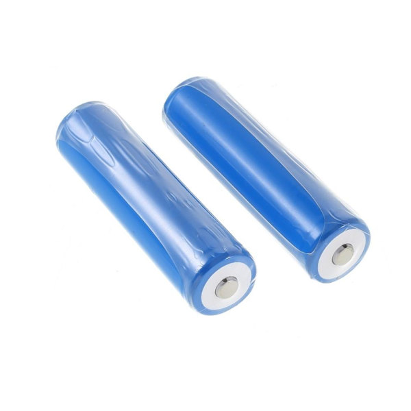 2stk 18650 oppladbart batteri 2200mAh 3.7V Blue