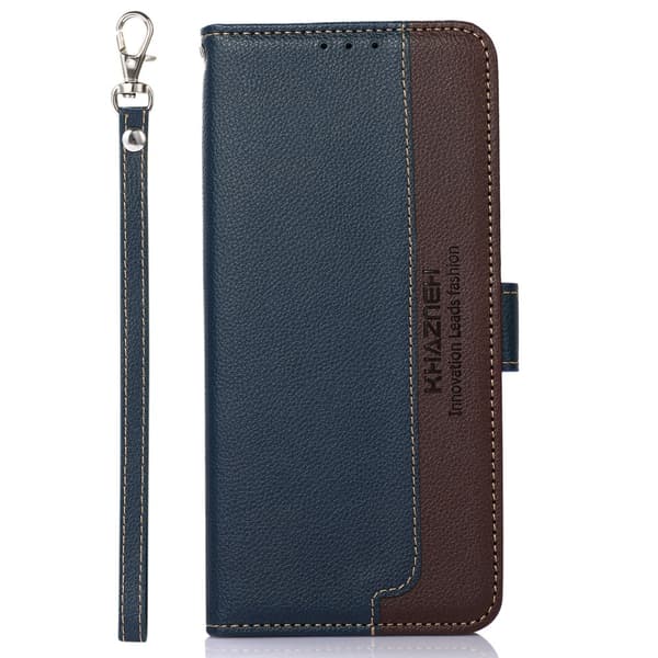 KHAZNEH telefoncover til iPhone 15 Pro - brun/blå Blue