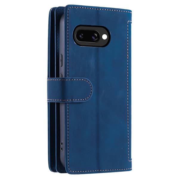 Til Google Pixel 10a Etui med Lynlåslomme og 9 Kortlommer Blue