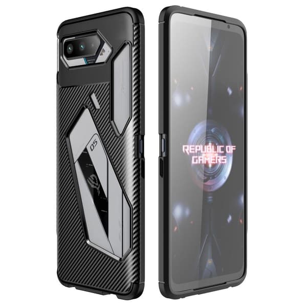 Asus ROG Phone 5 Karbonfibertekstur - Svart Transparent