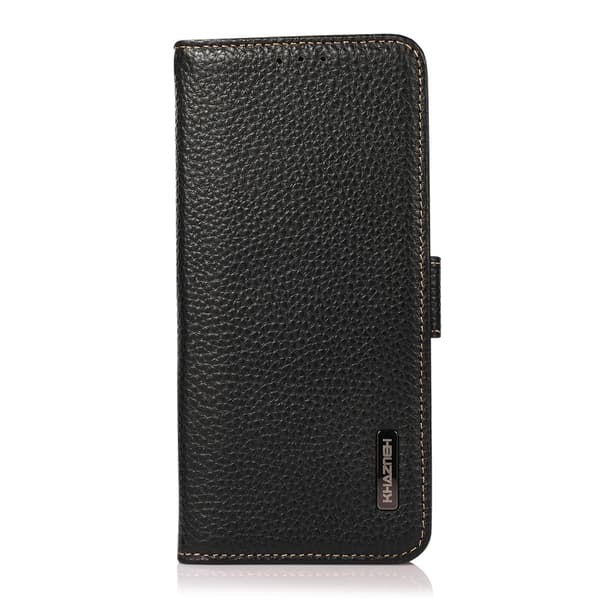 KHAZNEH Plånboksfodral i Äkta Läder för Sony Xperia 1 VIII Svart