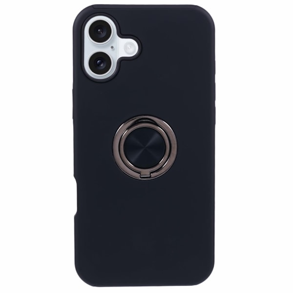 Till iPhone 16 Plus Hybrid skal med Finger Ring - Svart Svart