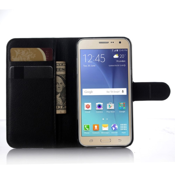 Samsung Galaxy J3 (2016) lompakkokotelo, musta Black
