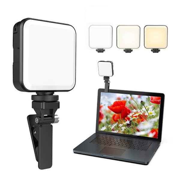 LED-valo 3000-6000K himmennettävä valolamppu Live Broadcast -valokuvaus Black