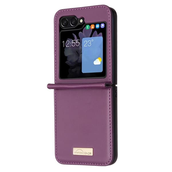 BINFEN COLOR Støtsikkert telefondeksel til Samsung Galaxy Z Flip8 Dark purple